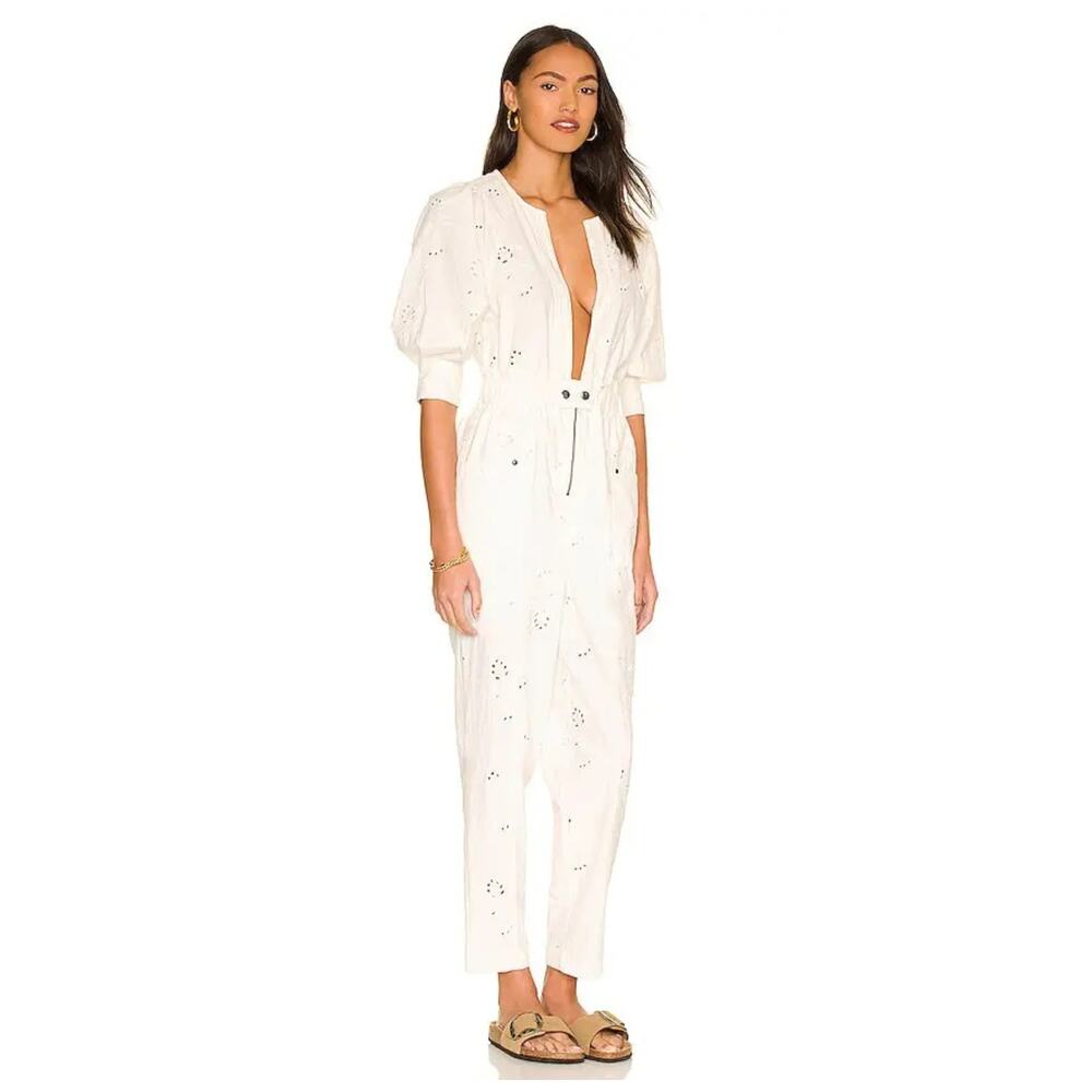 NEW Free People Loving You Cotton Jumpsuit Size Medium - Picture 5 of 13
